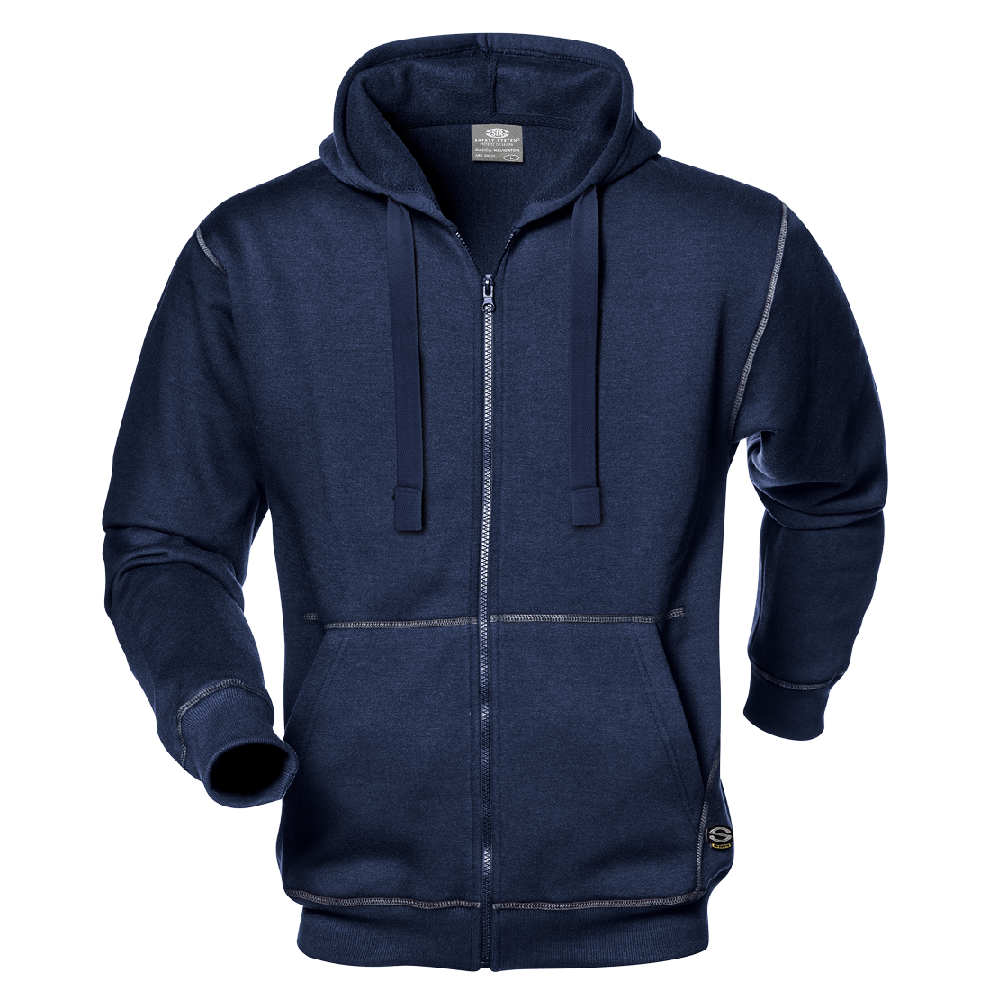 Φούτερ εργασίας με φερμουάρ και τσέπες μπλε 