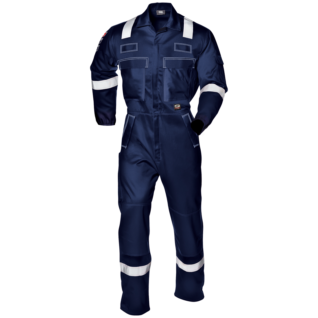 φόρμα εργασίας με τριπλές ραφές